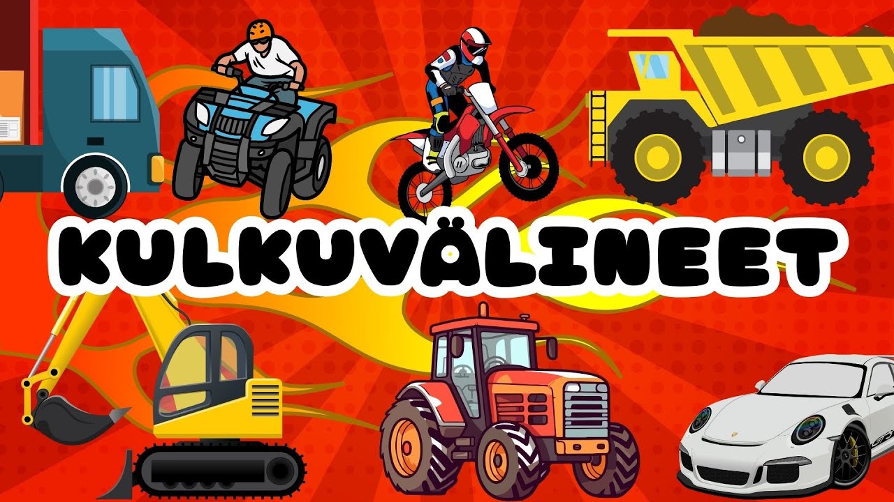 🚗 Kulkuvälineet lapsille | Opi yli 30 ajoneuvoja!