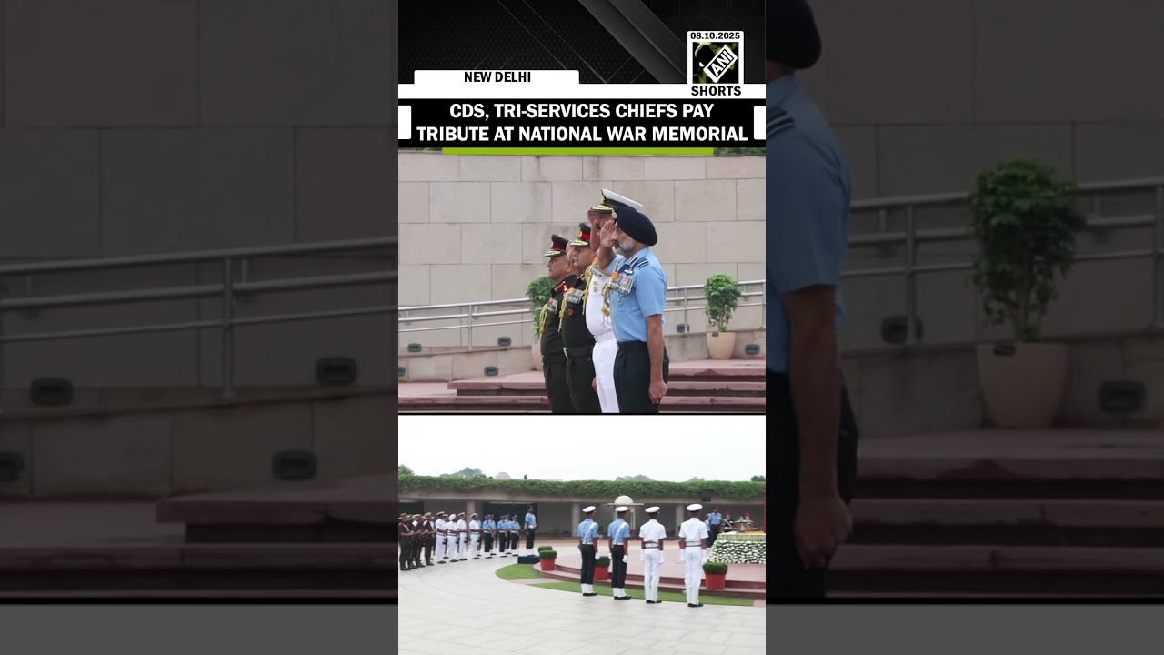 CDS, Tri-Services Chiefs pay tribute to martyrs at National War Memorial on Air Force Day