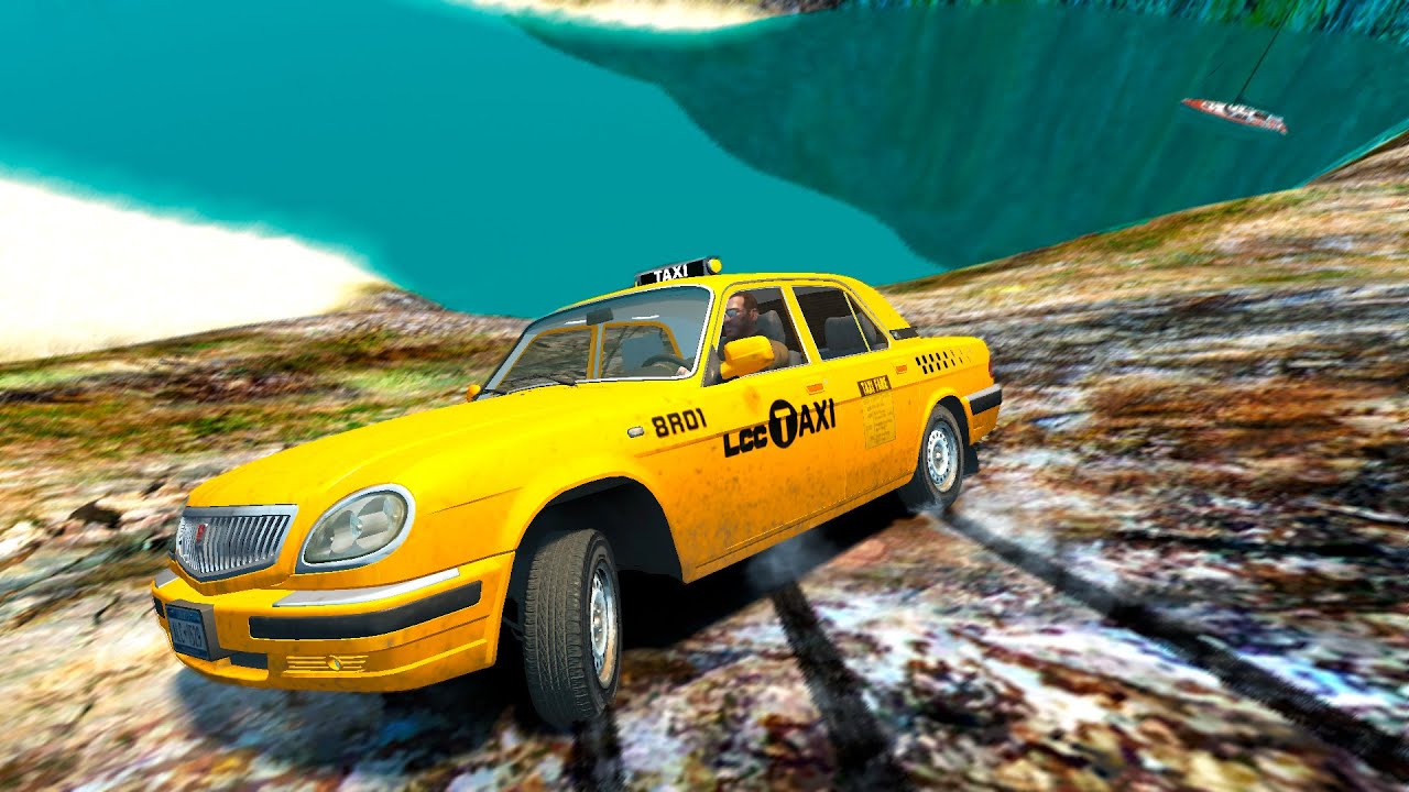 GTA 4 Cliff Water Jumps & Crashes (Real Cars Mod) ep.2