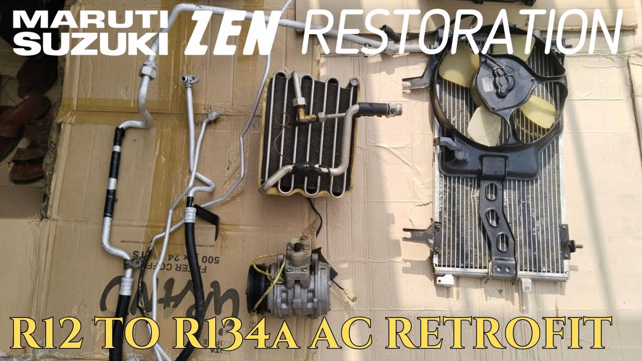 99 Maruti Zen LX Restoration - R12 to R134a AC retrofit