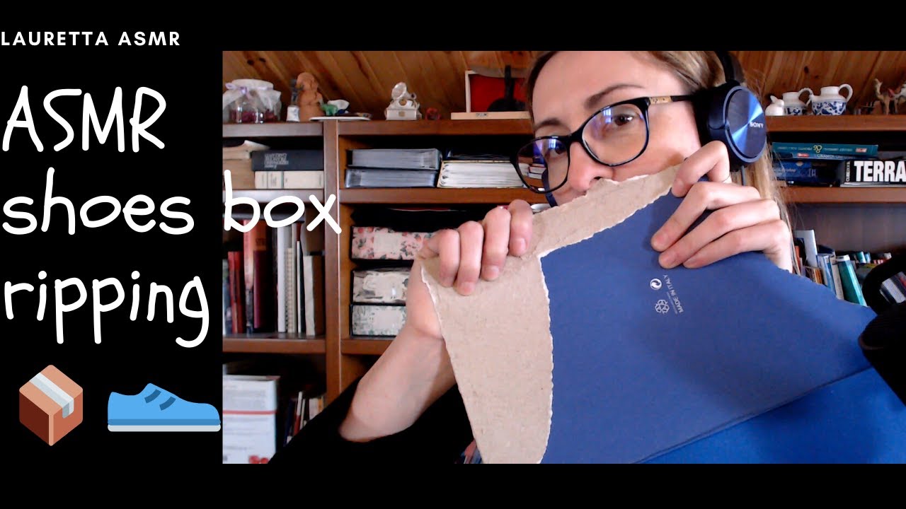 ASMR shoes box ripping 👟📦no talking