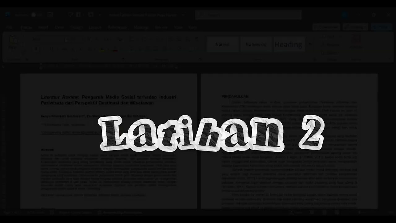 K2 Pariwisata_Savi Orenta Sihombing_2420105022_Tugas Latihan Header Footer Page Number