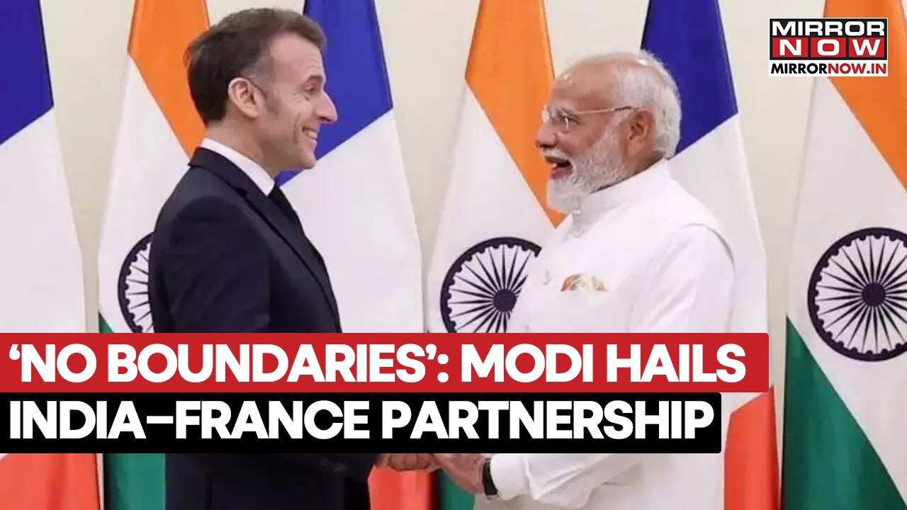 Macron In India: PM Narendra Modi Hails India-France Friendship During His Address In Mumbai