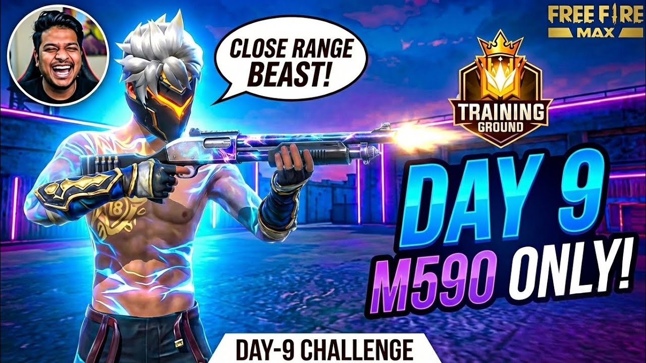ONE TAP KING! 👑 M590/M1014 ONLY 10 Streak Challenge | Day 9