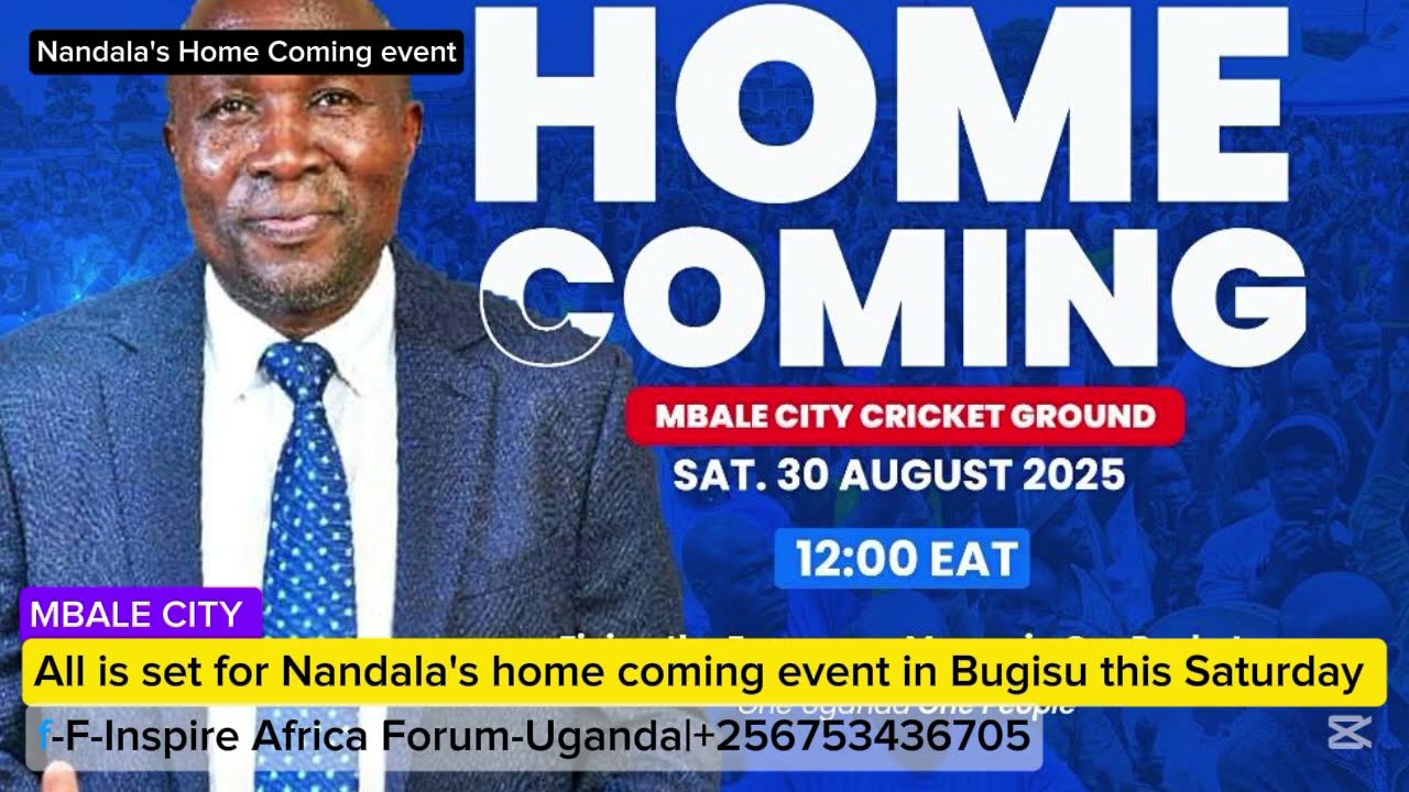 All is set for Nandala's homecoming event in Bugisu this Saturday 