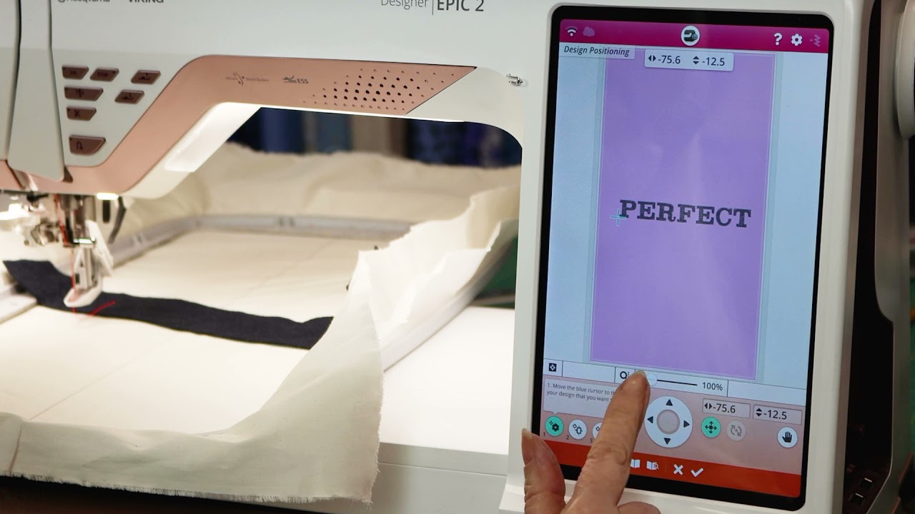 Design Positioning on the Viking Epic 2 Embroidery Sewing Machine