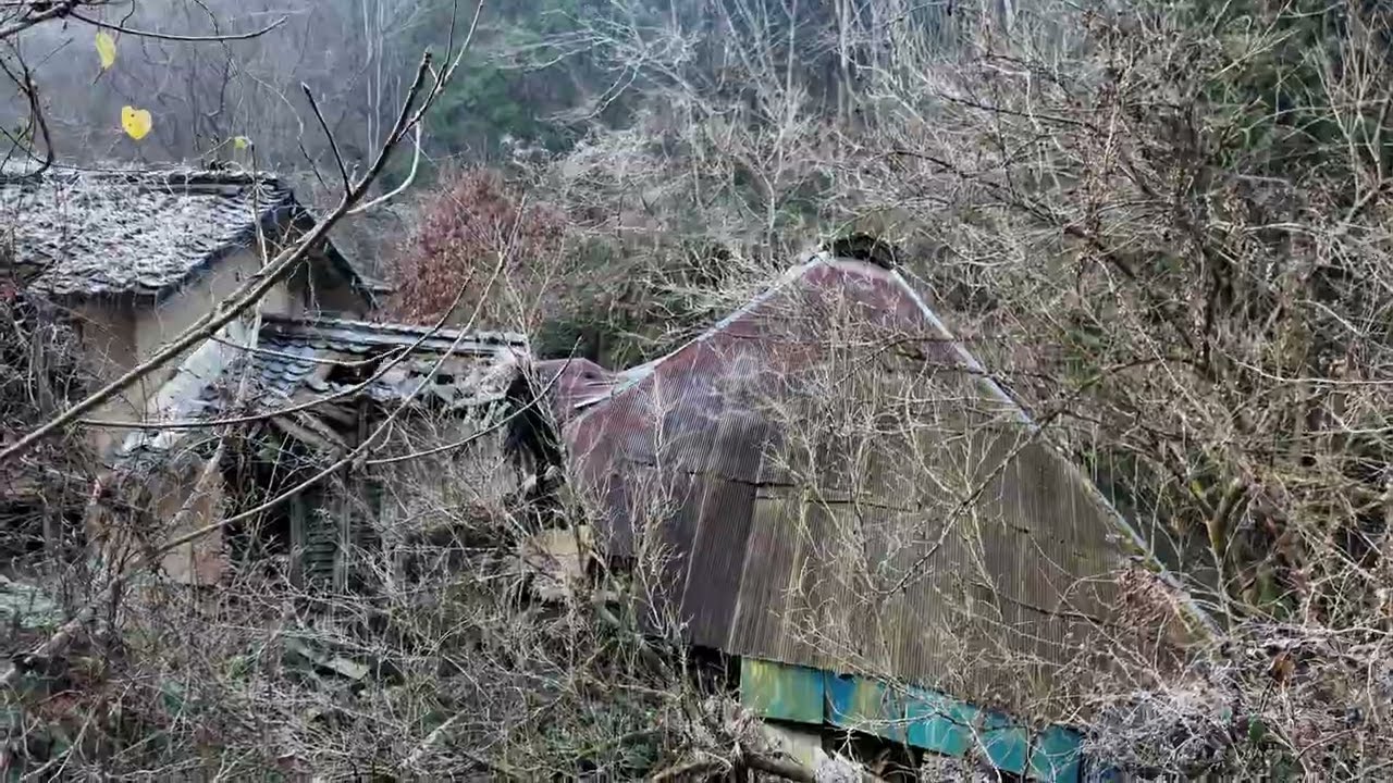 【岡山県の廃村探訪・ダムの上流残る休憩場や廃屋】