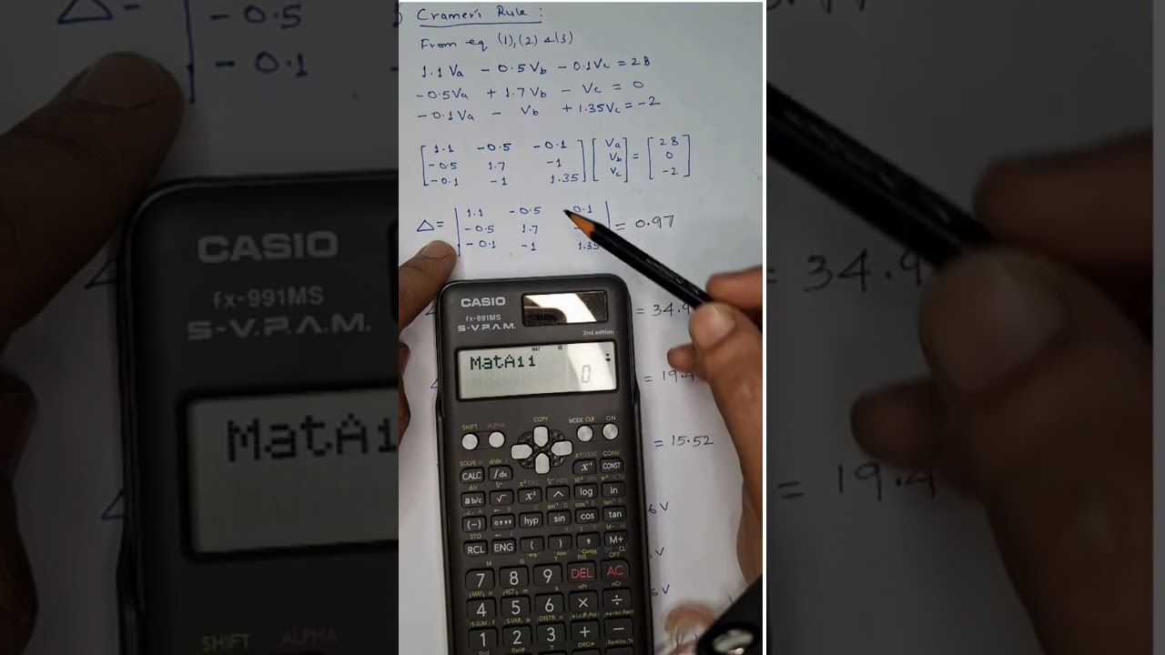 How to find determinant using Scientific calculator.