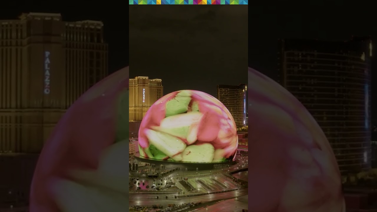 Las Vegas Sphere turned into an AI artwork #generativeai #dataart