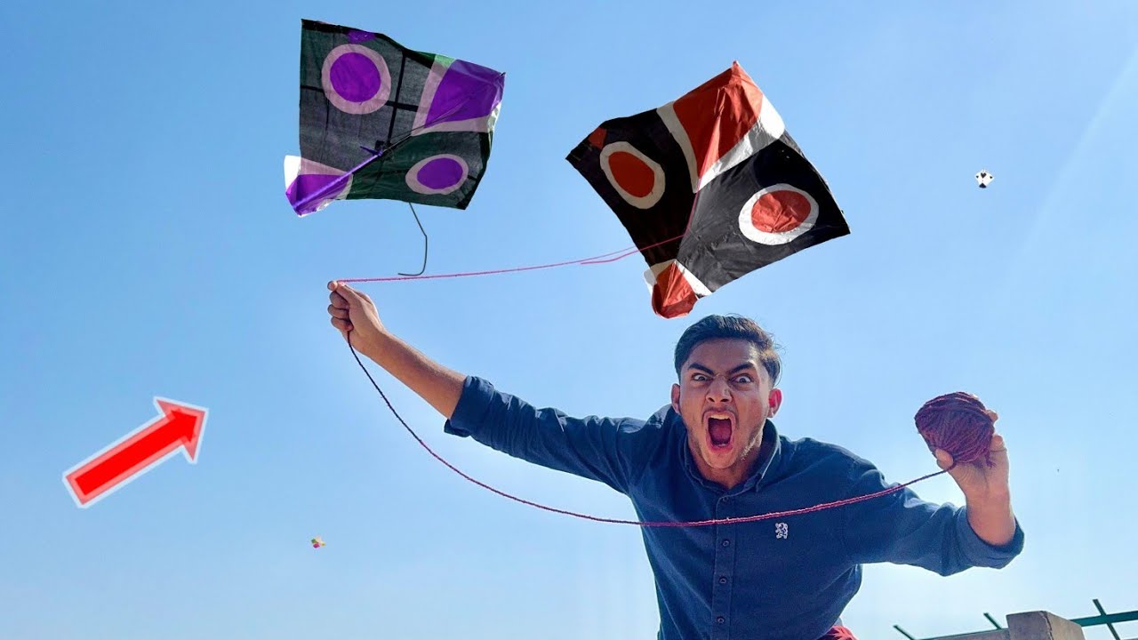 Nasir Vs Sufyan Kite Catch Village Boy With 2 Kite Cut Challenge 