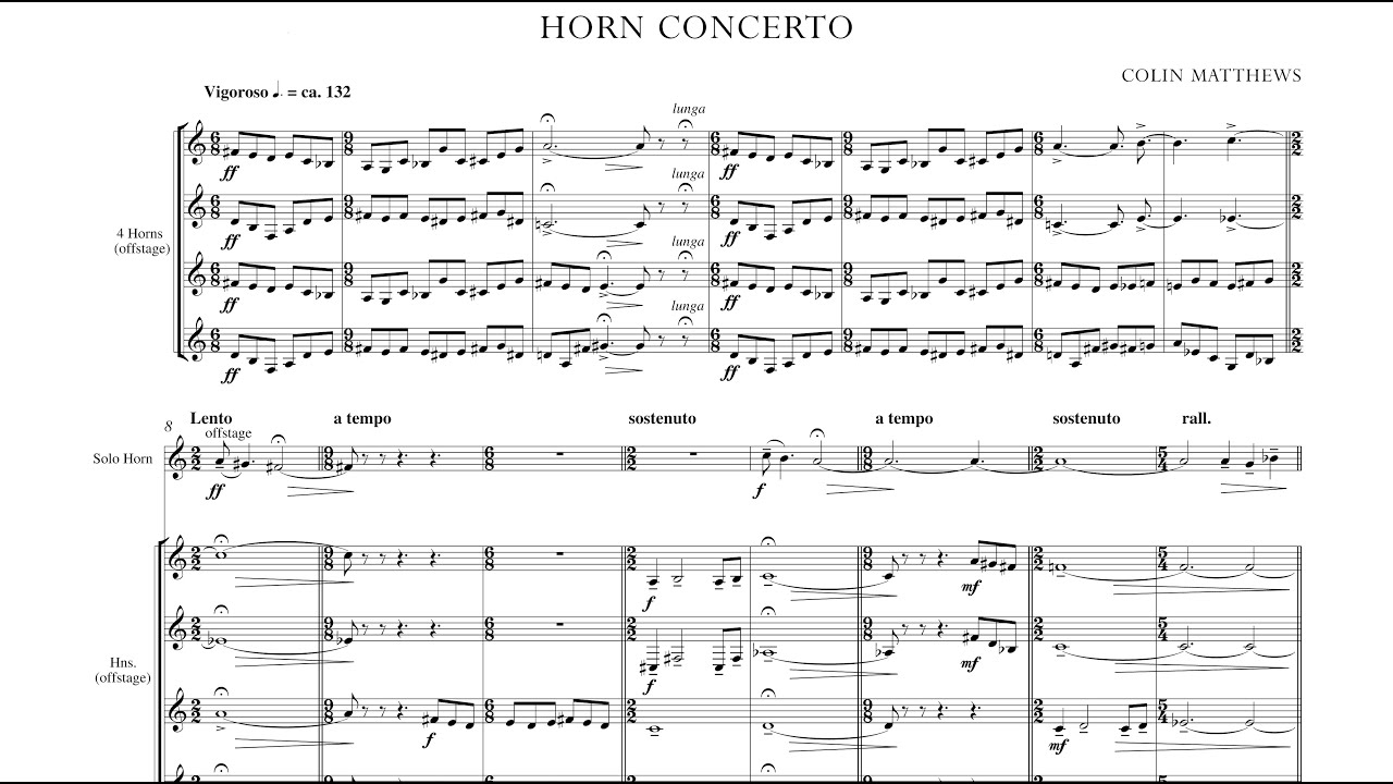 [Full Score] Colin Matthews - Horn Concerto (2001)