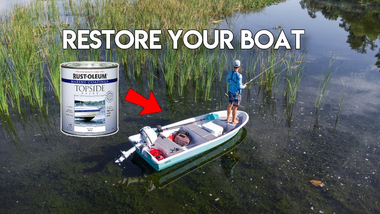 RUSTOLEUM TOPSIDE MARINE PAINT FIBERGLASS BOAT RESTORATION