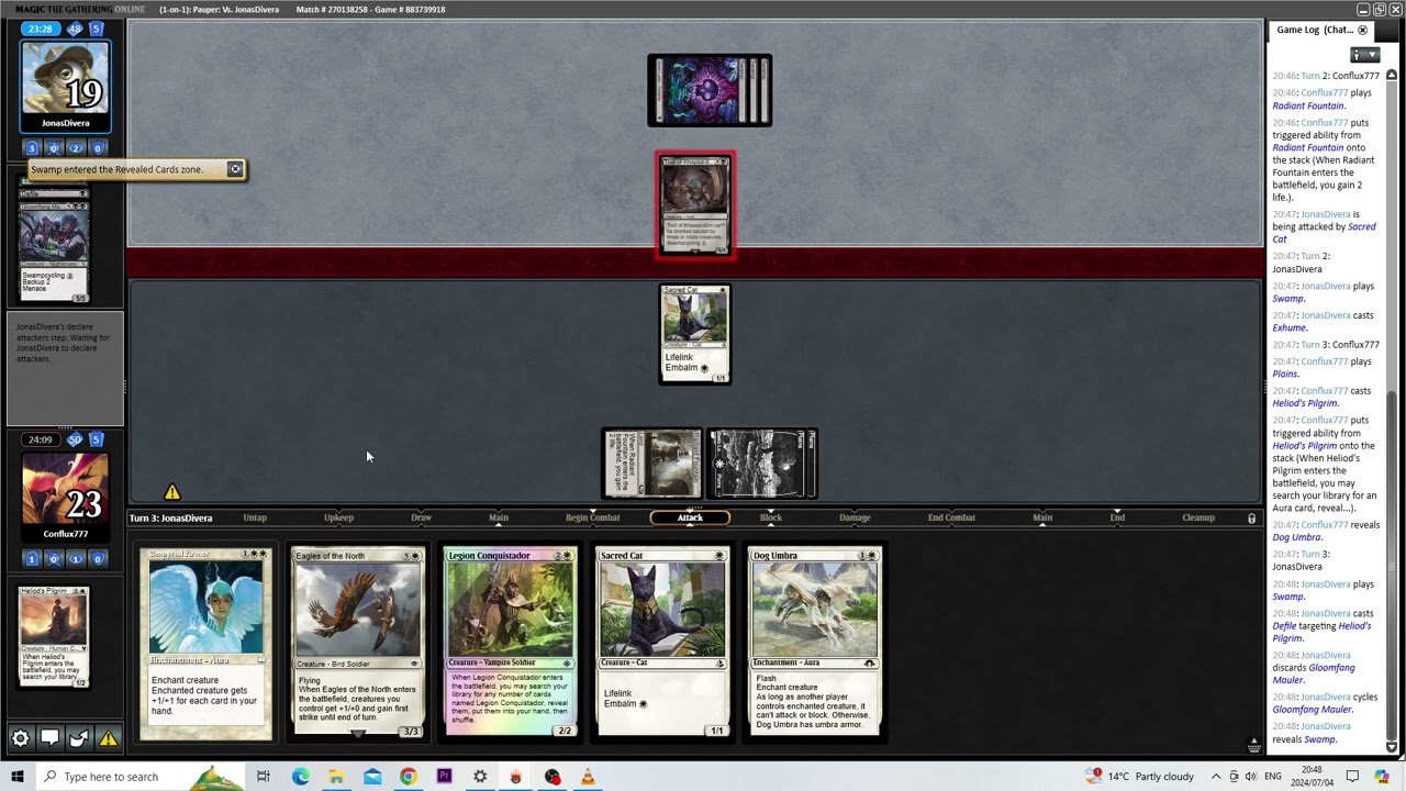 MTG Pauper Gameplay - Empyrial Armor vs Mono Black Reanimator