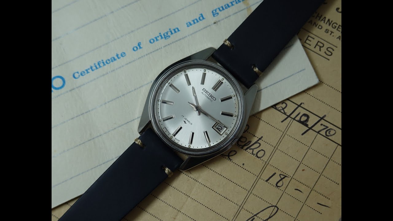 1970 Seiko Automatic men's vintage watch with box, papers and receipt.  Model reference 7005-8020
