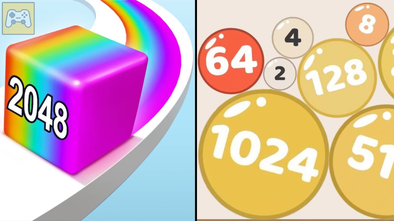 Jelly Run 2048 vs 2048 Fusion Ball ✦ ASMR Gameplay Android iOS • 2048 Number Merge Drop Games