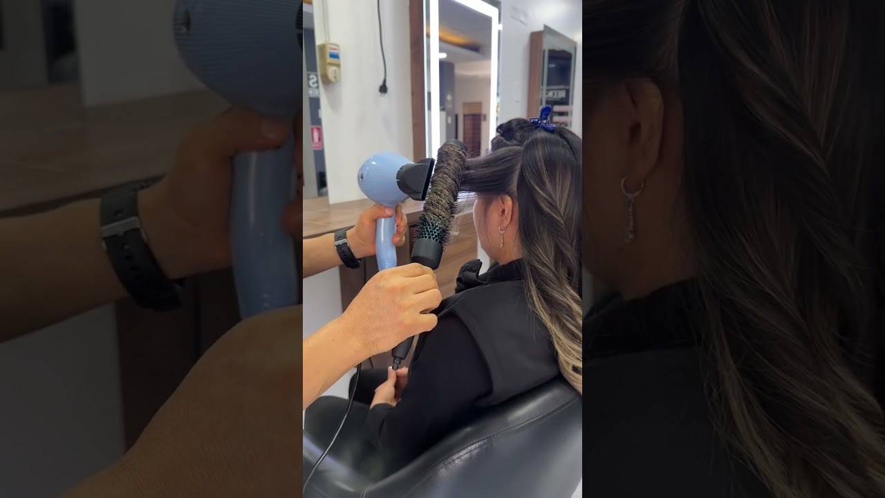 Como hacer ondas con cepillo y secadora #ondas #cabelloondulado #peinados #hairstyle #haircut