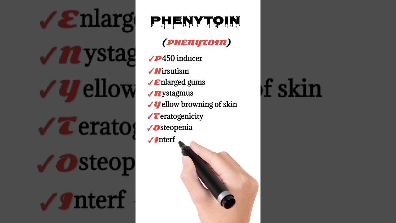 phenytoin pharmacology | pharmacology mnemonics 