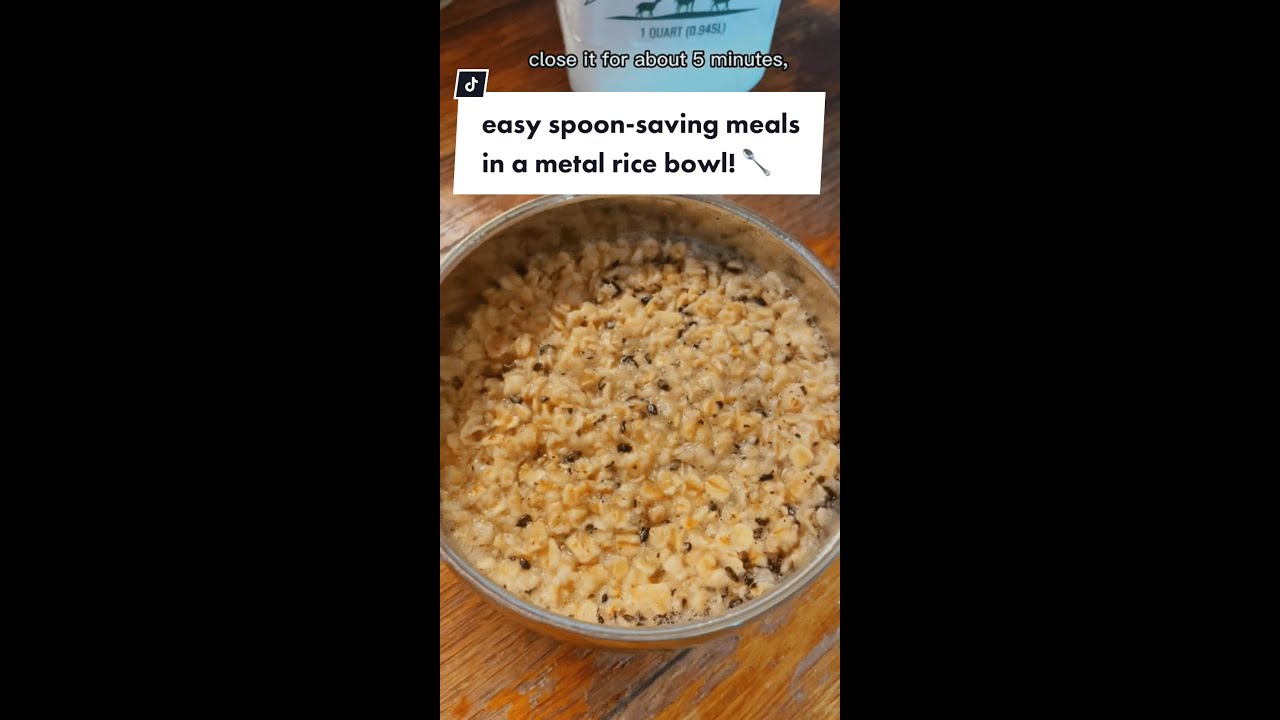 easy spoon-saving meals in a metal rice bowl! 🥄#mealhack #easymeal #spoonie #spoonielife