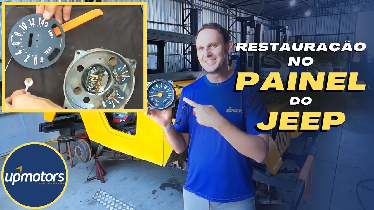 RESTAURAÇÃO completa no painel do JEEP CJ5 CJ3 Combustível Temperatura Iluminação ; UPMOTORS
