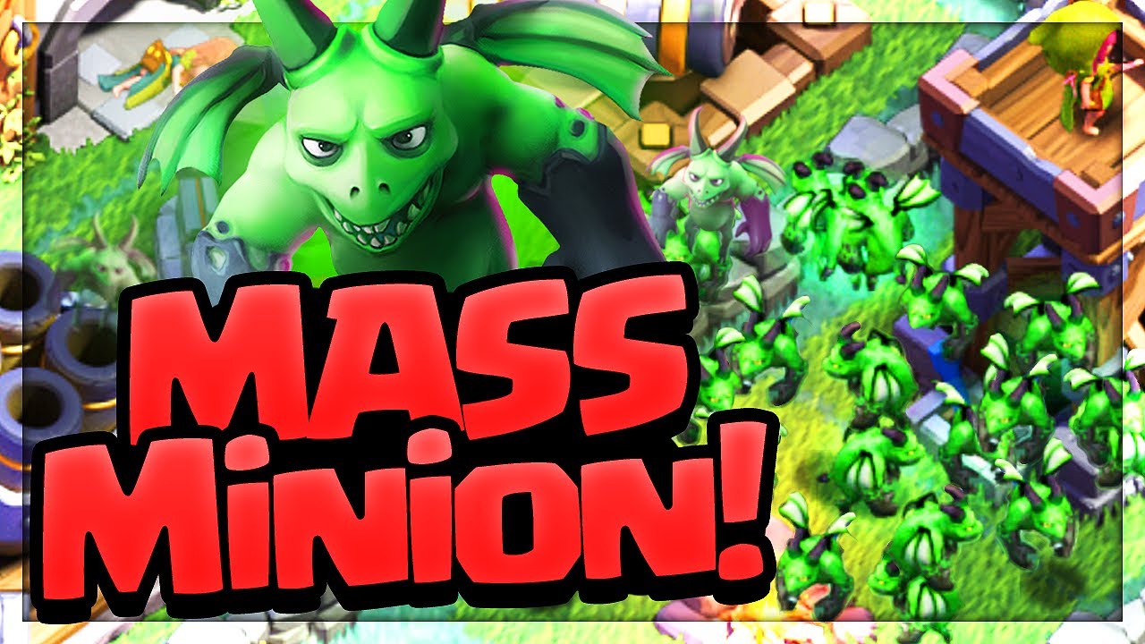 MASSIVE MINIONS! All Beta Minion Attacks on Clash of Clans Builder Hall Bases!