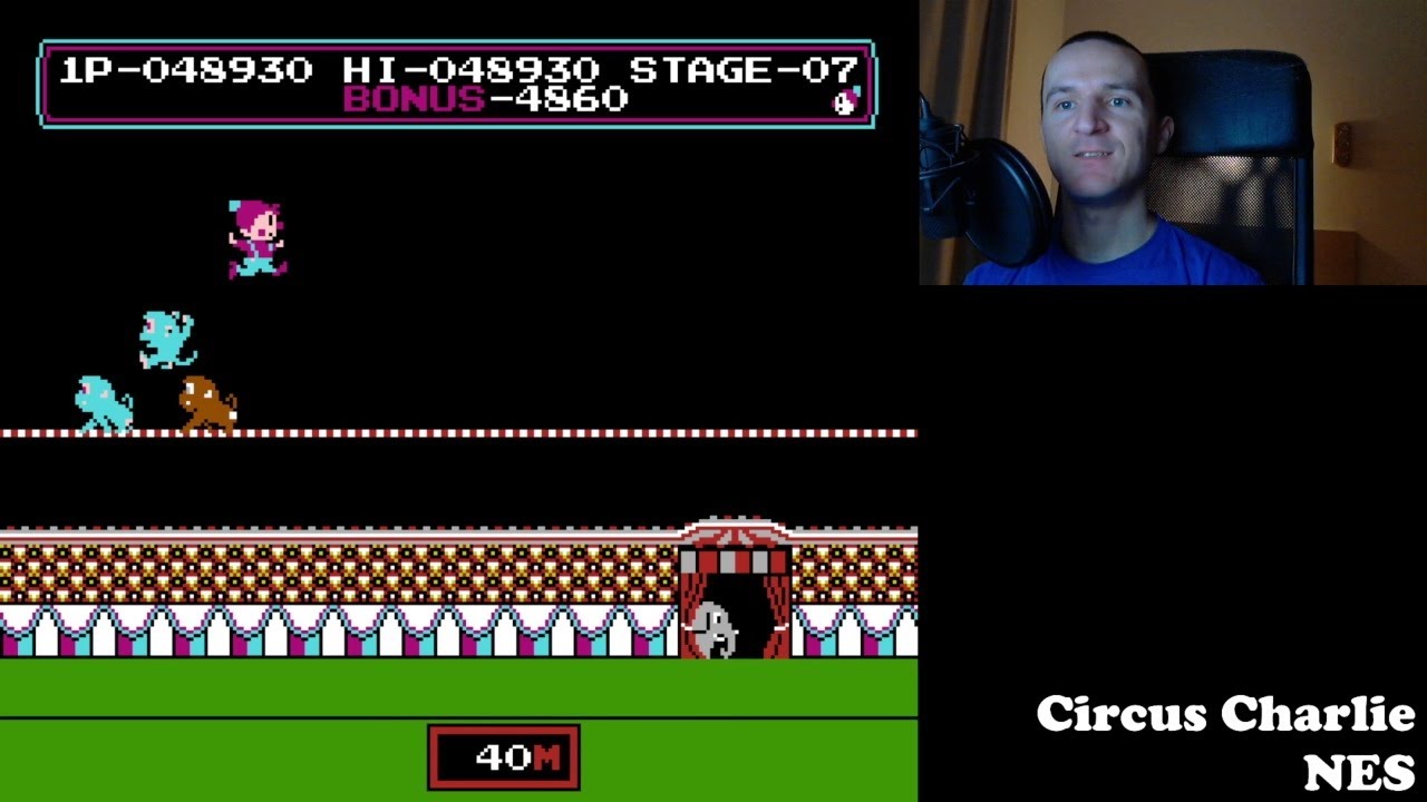 Circus Charlie. Famicom. Полное прохождение