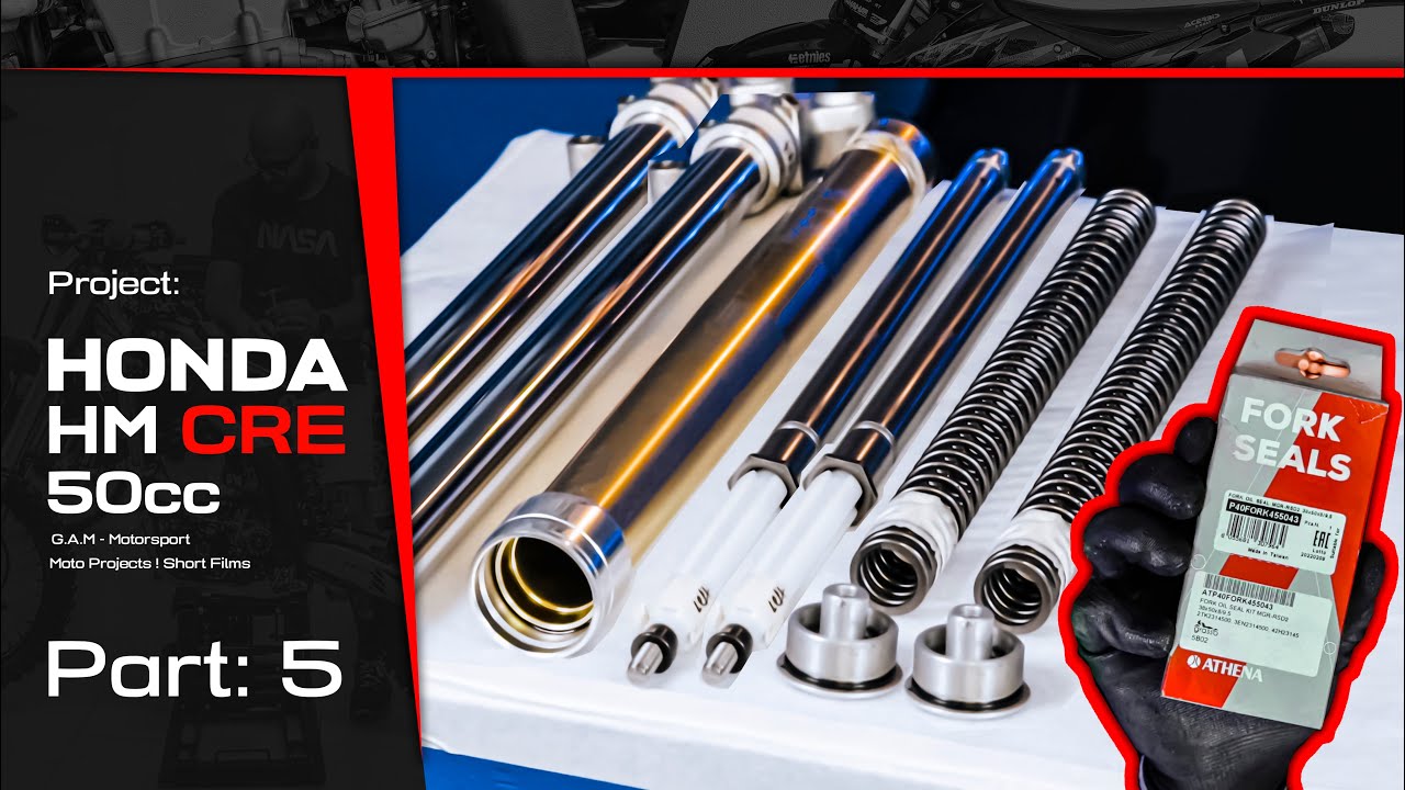 Honda (HM) CRE 50 | Part: 5 | Paioli USD 38mm Maintenance Tutorial!