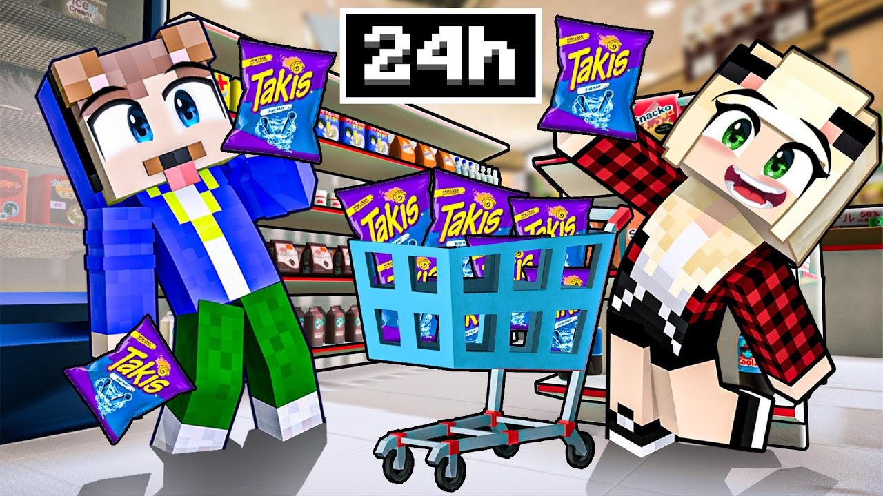 WIR &Uuml;BERNACHTEN IM MINECRAFT SUPERMARKT!