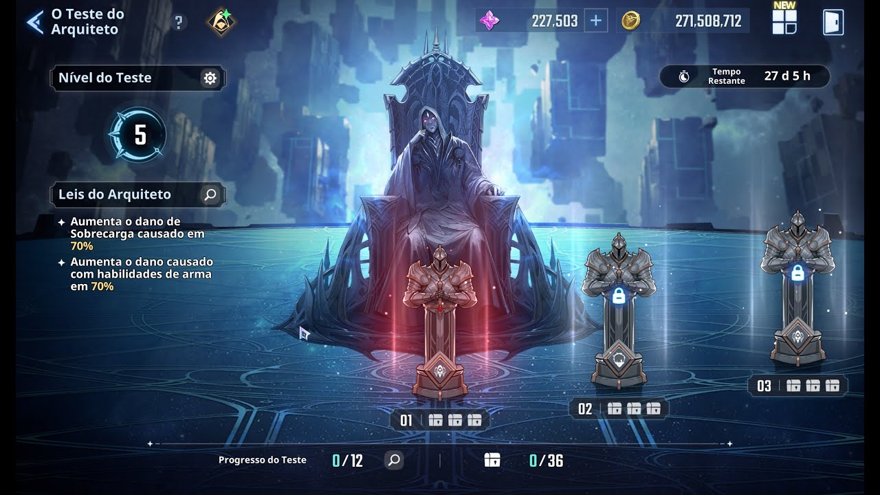 Teste do Arquiteto Andar 5 com Time Trevas - Solo Leveling:ARISE