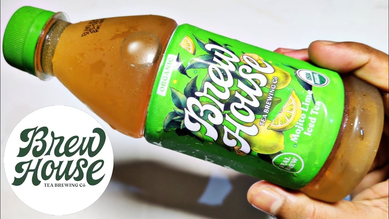 Organic Brew House Lime Mojito Iced Tea 300ml | Ingredients/Recipe, Taste, Price | Natural Iced Tea🍵