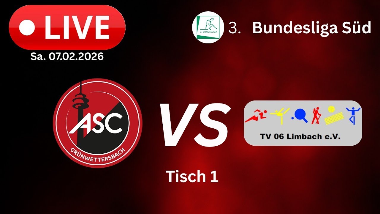 3. Bundesliga Süd | Grünwettersbach vs. TV 06 Limbach | Tisch 1