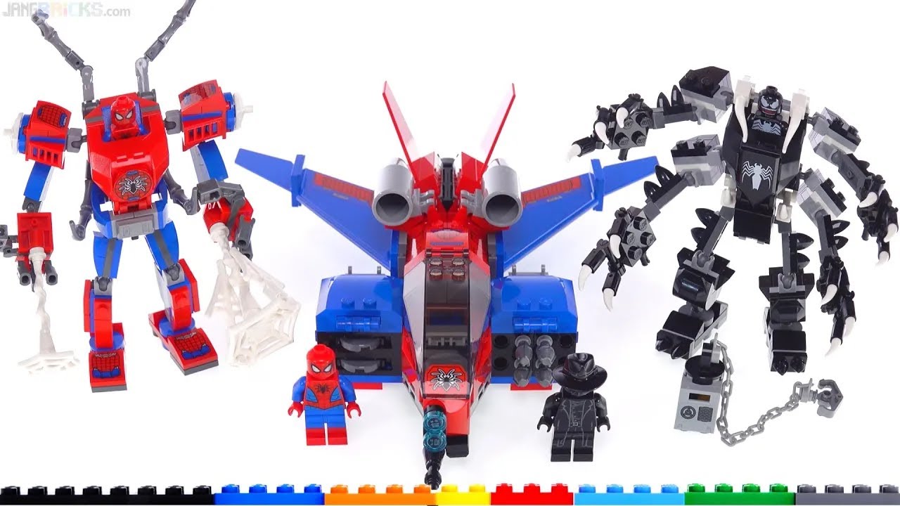 🔄 LEGO Marvel 2020 Spider Man Mech + Spiderjet vs. Venom Mech reviews! 76146 + 76150 re upload