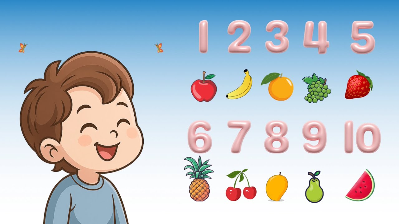 Counting with Fruits 1 to 10 | Learn Numbers for Kids | Quick Learn with @yuvisharma_tv25 