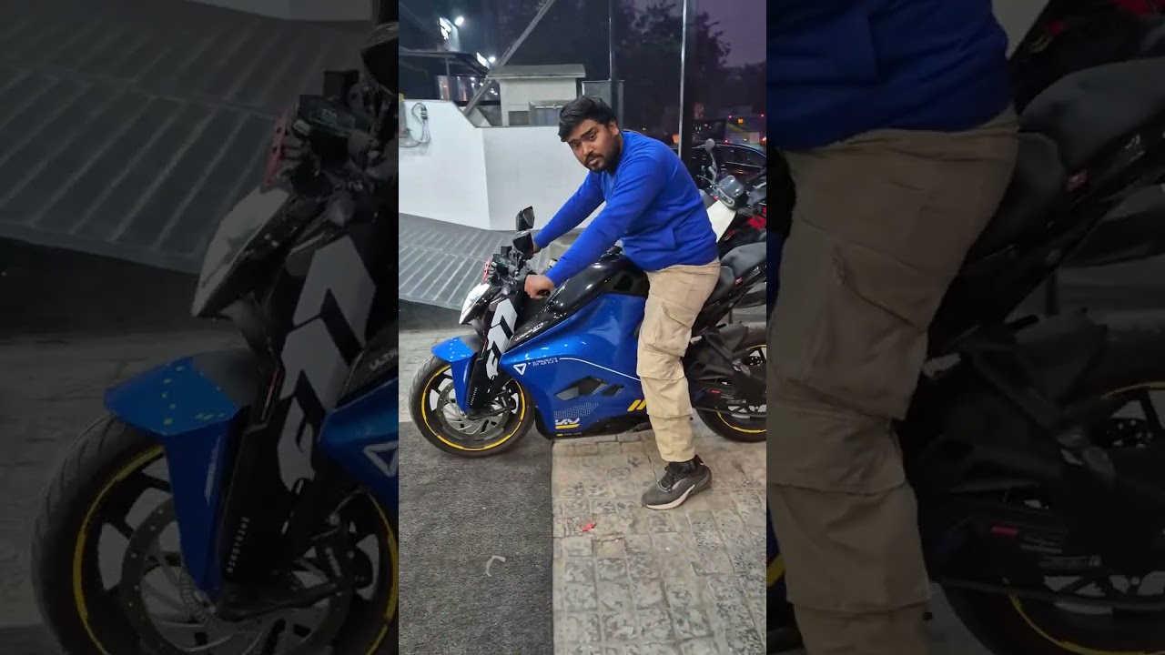 Ultraviolette F77 Mach 2 Blue colour 2024 Ev bike #electric #bikewithatul