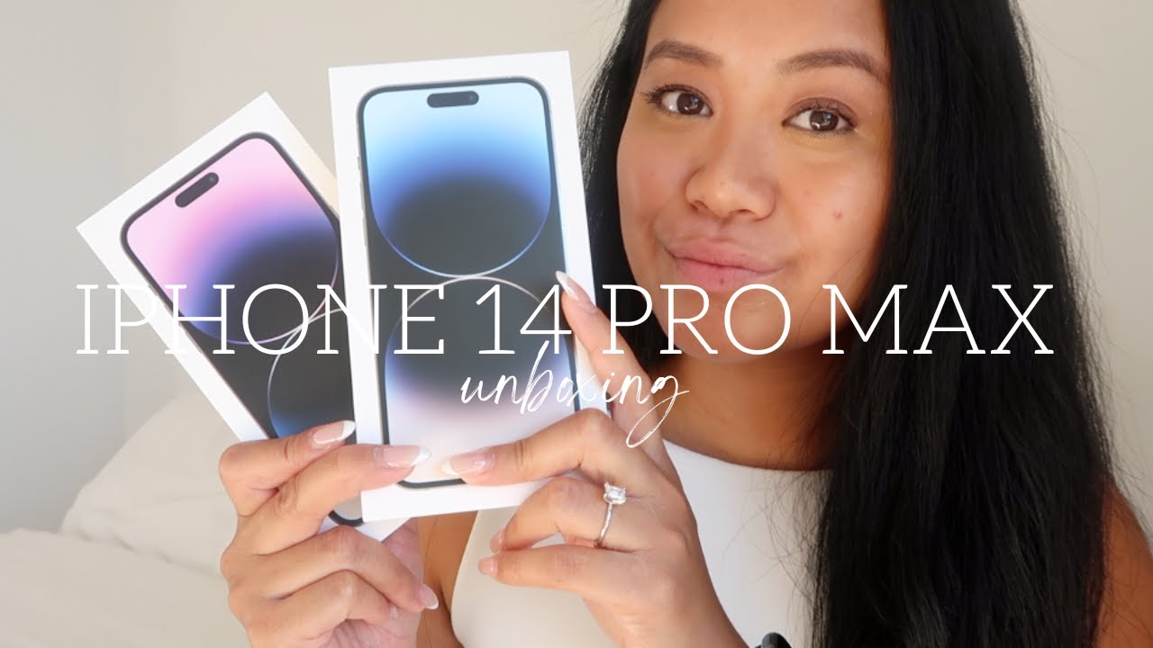 IPHONE 14 PRO MAX UNBOXING: SILVER & DEEP WITH PURPLE + otterbox case ||