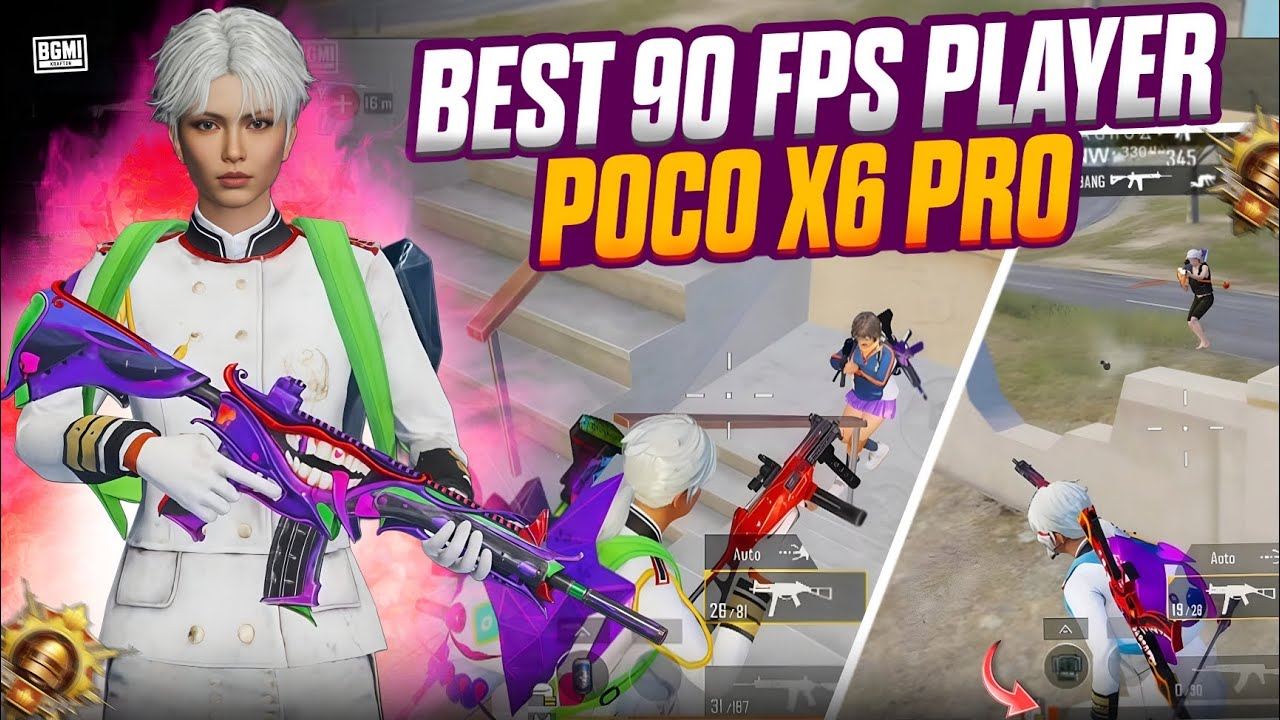 BEST 90 FPS PLAYER ☠️ POCO X6 PRO IN BGMI 🔱