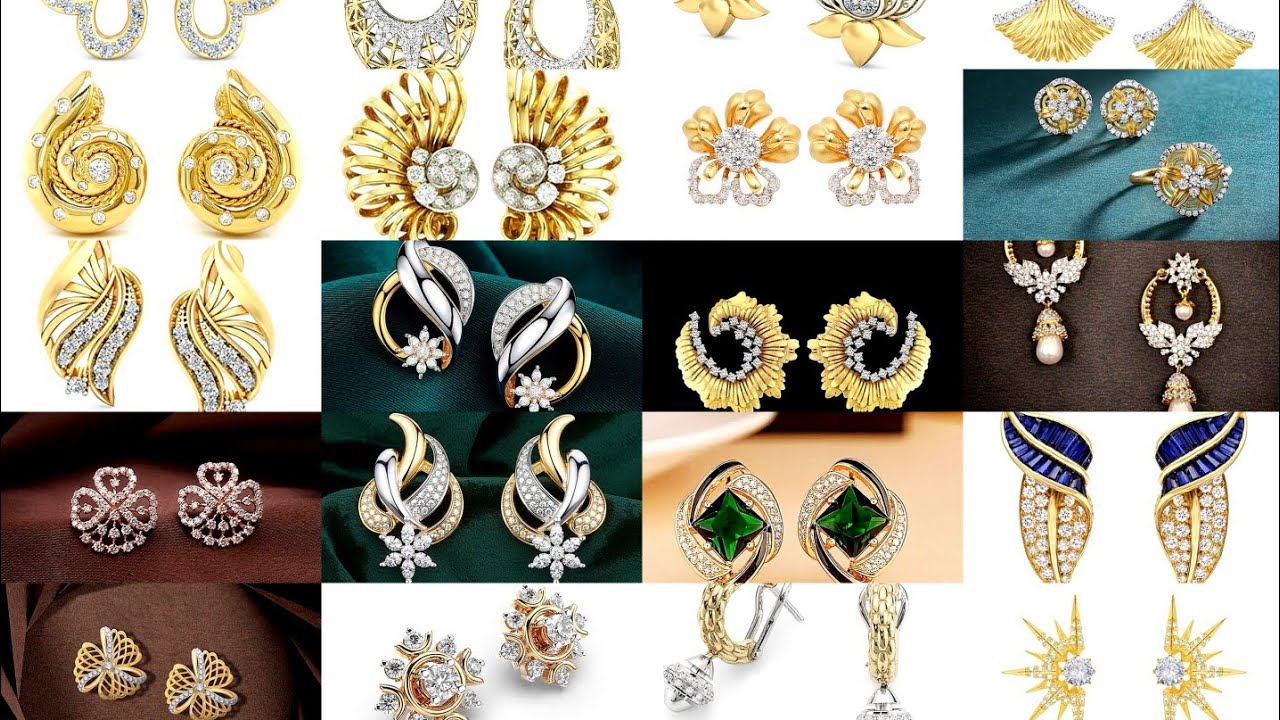 Light weight gold hanging earrings, stud earrings designs 2026 with weight & price || new Jhumki 