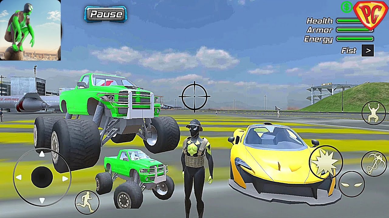 Rope Frog Ninja Hero - Strange Gangster Vegas #85 Monster Truck Drifts