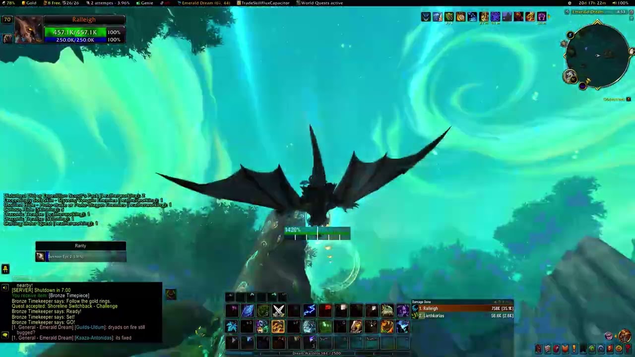 WOW Dragonriding: Shoreline Switchback Challenge Gold - 67.895
