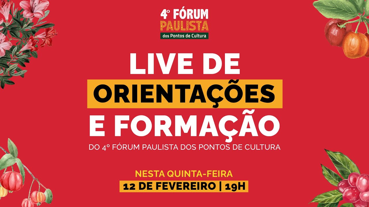 AO VIVO | Live de Orientações e Formação do 4º Fórum Paulista de PdCs