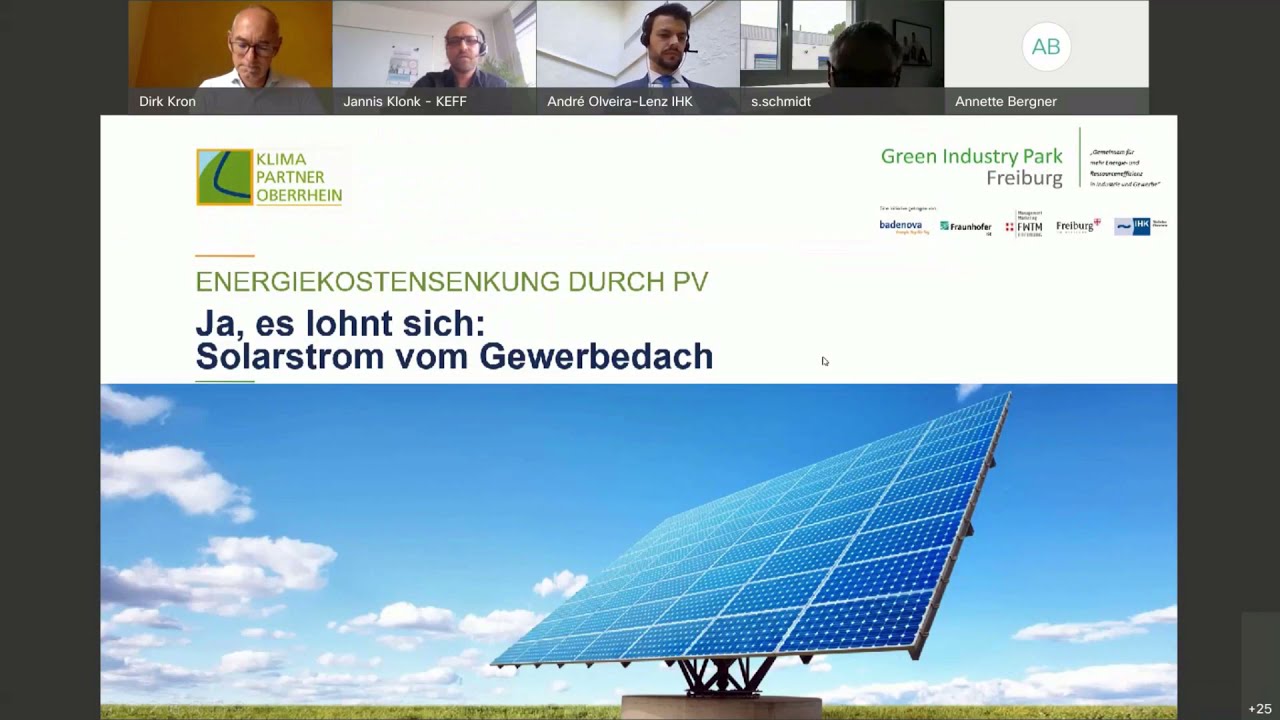 Photovoltaik lohnt sich. Einführung zur Online-Veranstaltung (Jannis Klonk)
