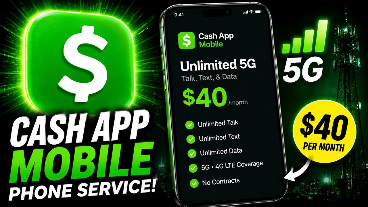 Cash App Mobile Phone Service Explained! ($40 Unlimited 5G Plan)