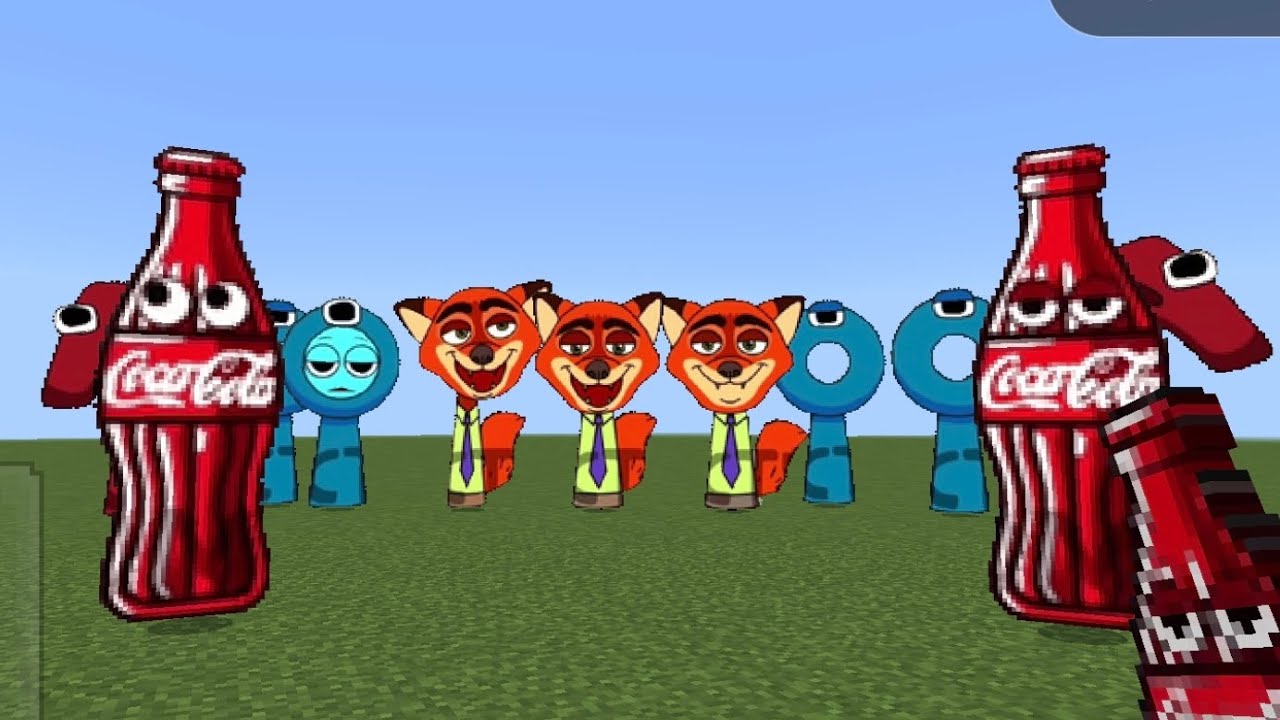 Sprunki​ Coca-Cola in Minecraft​ PE​ #roblox #memes #minecraft #funny #fun 
