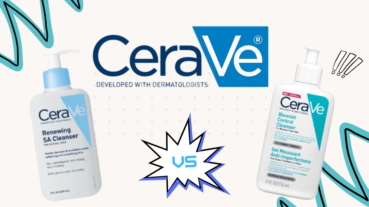 الأتنين فيهم سالسيلك أسيد بس واحد أقوى من التاني ! CeraVe Blemish Control vs SA cleanser