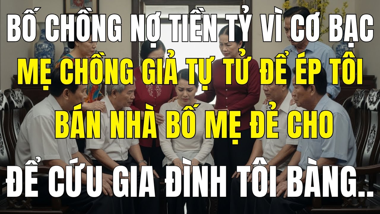 Bố Chồng Nợ Tiền Tỷ Vì Cờ Bạc, Mẹ Chồng Giả Tự Tử Ép Tôi Hy Sinh Bán Nhà Nhà Bố Mẹ Đẻ