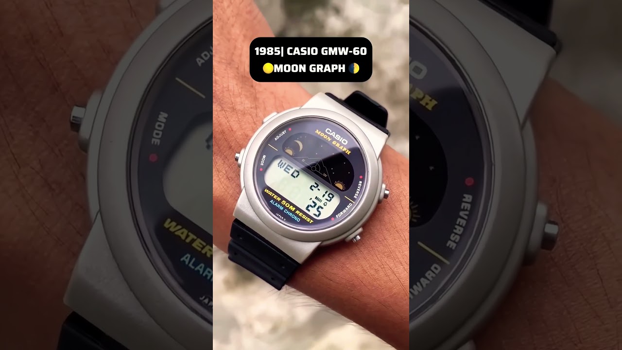 1985| CASIO MOON GRAPH GMW-60 !! #casio #casiovintage #80s #shorts #watches  #watch 📽️:rizkyrchmt05