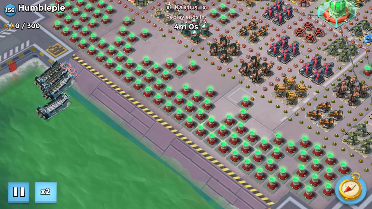 Boom Beach Massive Attack 300 Humblepie perfect open and almost perfect second hit