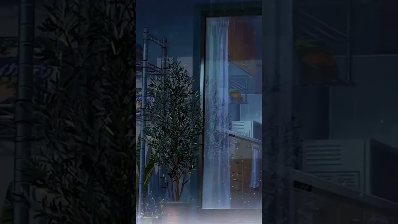Relaxing Anime Rain Scene | Anime Best Scene #shorts