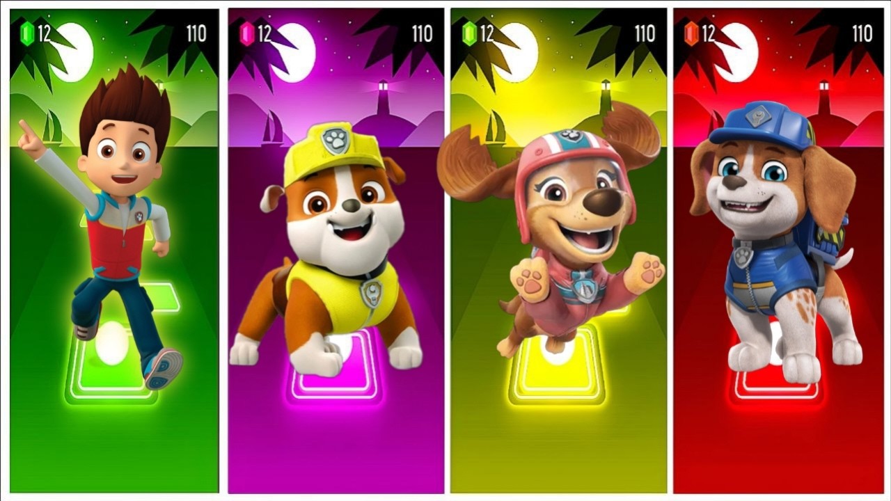 PAWS Patrol's 🆚 Ryder 🆚 Chase 🆚 Marshall Tiles McQueen