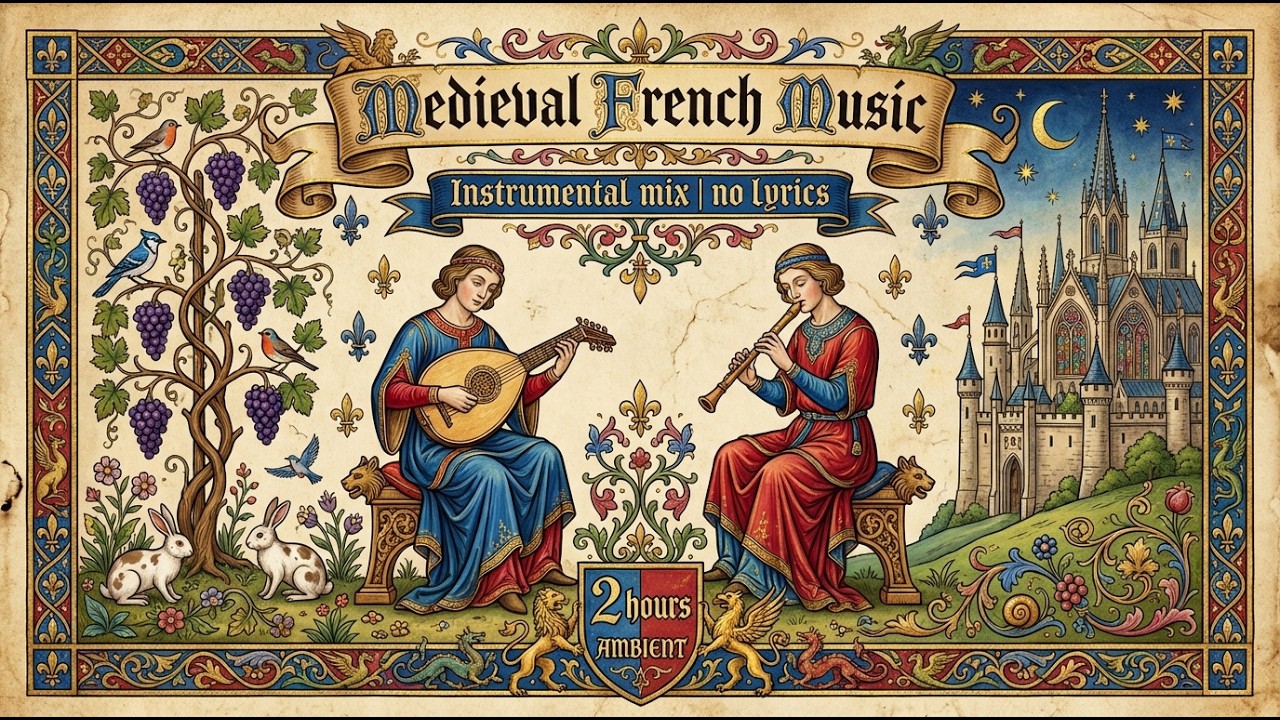 Medieval French Winter Instrumental | 2-Hour Historical Music for Reading & Relaxation #deepfocus