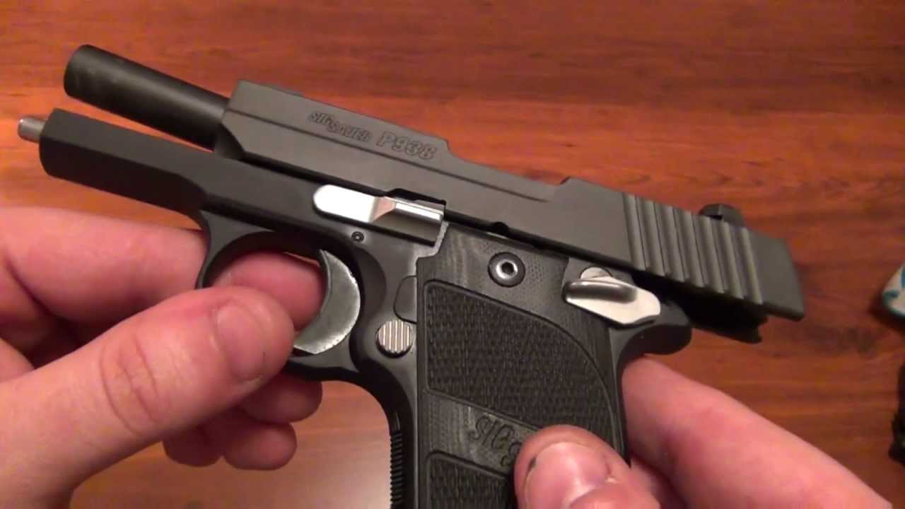Sig P938 Nightmare Edition 9MM Close-up and Short Shooting Clip